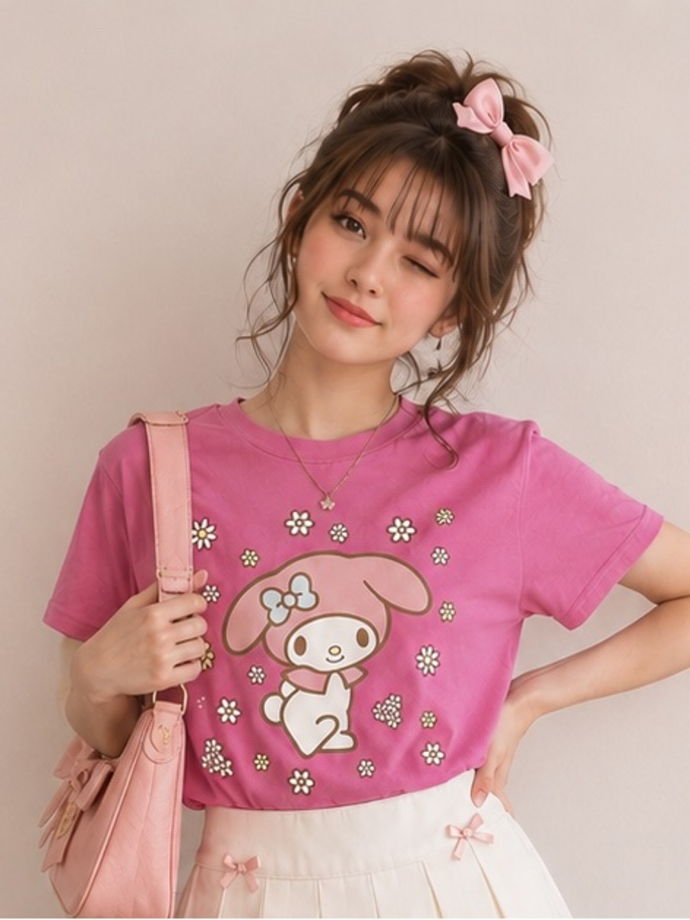 Sanrio Pink Graphic Mini Skirt Top — My Melody Print